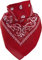 Harrys-Collection Unisex Bandana Bindetuch 100% Baumwolle (1 er 6 er oder 12 er Pack), Farbe:rot
