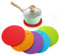 Silicone Trivet, Giftorld 5 PCS Trivet Mat, Hot Pads, Heat Resistant Coasters,Cup Insulation Mat, Tableware Insulation Pad Potholders, Non-slip Mat, Flexible (5 PCS - Round)