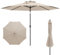COSTWAY Ombrellone da Giardino, Diametro 290 cm, Ombrello da Spiaggia con Manovella e Inclinazione Regolabile, Ideale per Spiaggia, Balcone, Giardino (Beige)
