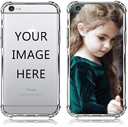 Personalised Photo Phone case for iPhone 6 6s Custom Soft TPU Clear Shock Absorbing Cover for iPhone 6 6s - Design Your Own iPhone Case with Image,Text and Business Logo