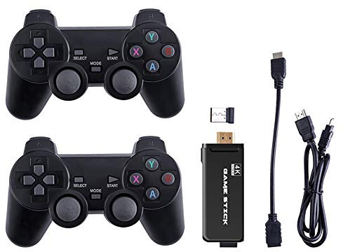 Tenglang Console de Jeu Console de Jeu vidéo Console USB sans Fil Clé de Jeu Mini contrôleur USB rétro intégré 3500 Jeux Classiques Mini contrôleur rétro 8 Bits Sortie HDMI-Compatible Lecteur Double
