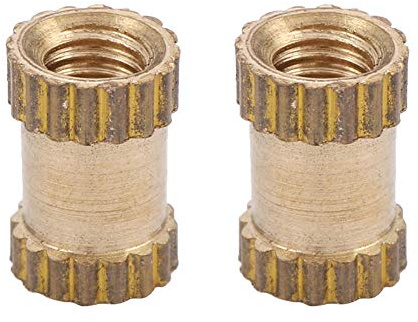 Inserto roscado moleteado, 100 piezas 50 piezas Cilindro de latón Inserto redondo moleteado M2.5 3 mm 4 mm 5 mm 6 mm 8 mm (opcional) Tuercas integradas(M2.5 * 6 * 3.5（50pcs）)