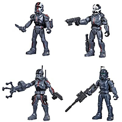 Star Wars Mission Fleet Klonkommando-Action 6 cm große Action-Figuren 4er-Pack mit Mehreren Accessoires, Spielzeuge für Kids ab 4 Jahren