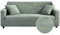 Oduo Wasserdicht Seersucker Stretch Sofabezug mit Armlehnen Sofaüberwürfe 1 2 3 4 Sitzer, Passend für Ecksofa L Form Sofa/Couchbezug/Sesselbezug/Sofahusse (Olivgrün,4 Sitzer)