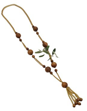 Collier de perles en bois d'olivier