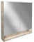 FACKELMANN LED Spiegelschrank B.Style/Badschrank mit gedämpften Scharnieren/Maße (B x H x T): ca. 80 x 81,2 x 15,3 cm/hochwertiger Schrank mit Spiegel und Beleuchtung/Korpus: Grau