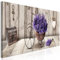 murando Acrylglasbild Blumen 120x40 cm 1 Teilig Wandbild auf Acryl Glasbilder Kunstdruck Moderne Acrylglas Platte Wanddekoration Geschenke Heimdekoration Glasbild Lavendel Holzoptik Fahrrad Herz