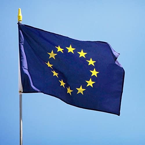 Unione europea - Bandiera dell'Unione europea, misura grande per interni, 90 x 150 cm (1)