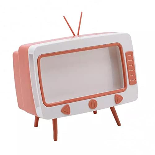 Gcroet Retro TV-Modell Tissue Box - Multifunktionaler Handyhalter und Haushaltsbox für Schlafzimmer und Büro