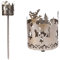 Novaliv Gartenfackel für draußen Motiv Hirsch - Rost Lampe Gartenbeleuchtung- Holzspäne mit Wachs - Schwedenfackel Pelletfackel Feuersäule Flammschalen Wachsfackel Gartenleuchte