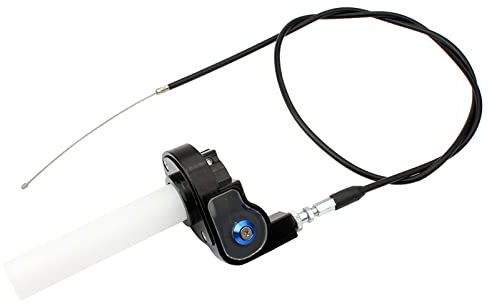 PEESHON Gasgriff Mit Kabel, Aluminium Gaszuggriff mit Kabel, Schwenkbarer Gaszugsatz für 50-200Ccm Motocross ATV Dirty Bikes (schwarz)