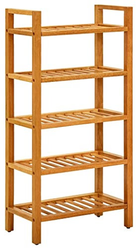 vidaXL Schuhregal mit 5 Etagen 50x27x100 cm Massivholz Eiche