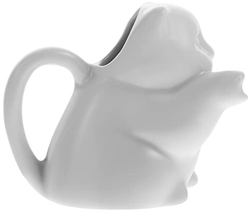Cabilock Pot à Lait en Céramique Tasses avec Couvercles Verseur De Lait De Vache Bec Verseur De Lait Distributeur Alcool Crémier Distributeur De Lait Blanche Concentré
