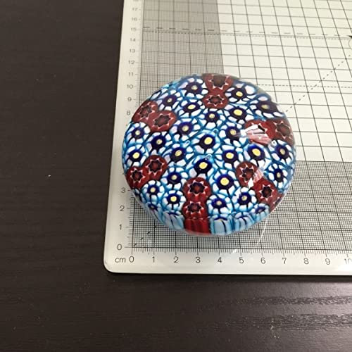Paperweight und Briefbeschwerer,Glas Kugel Millefiori Muster, Glasdeko D8cm