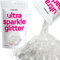 Hemway Ultra Sparkle Glitter - White Iridescent | 100g Multi Size Metallic Flakes for Resin & Epoxy Crafts | Supplies for Tumblers, Festival, Hair, Face, Body, Eye & Nail Art Decoration