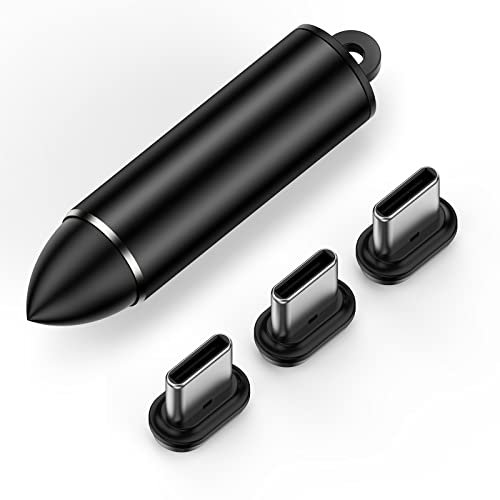 YKZ Magnetische USB-C-Stecker 3er-Pack, 7-Pin-Anschluss Mit Aufbewahrung für Ladekabel