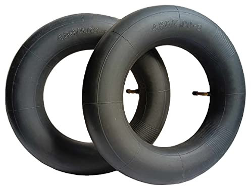2-Pack Camera d'aria 4.80/4.00-8 480/400-8 con Stelo Valvola Piegato TR87 Per Carrelli, Carriole, Rimorchi da Giardino, Trattorini Tosaerba e Altro