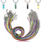 60 PCS Necklace Cord Colorful, Waxed Necklace Cord with Lobster Clasp, Leather Braided String Cord, Adjustable Braided Necklace Rope for Jewelry Making, DIY Necklace Bracelet Pendants