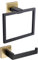 TURS Towel Ring Contemporary Style Stainless Steel 304 Matt Black+Gold Brushed Bathroom Accessories (Black+Gold)