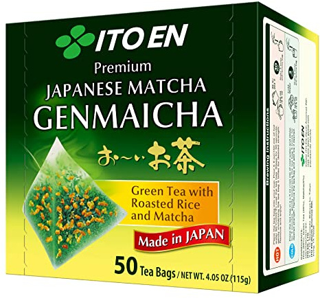 ITO EN Oi Ocha Premium Japanese Matcha Genmaicha Green Tea - Tea Bags, 50 Pack (Pack of 1)