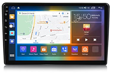 YCJB Android 12.0 Autoradio 2 DIN Stereo GPS Navi 9'' or 10'' Headunit Schermo Tablet MP5 Lettore Multimediale FM BT Receiver con 4G SIM WiFi DSP SWC Carplay,9inch,M100S