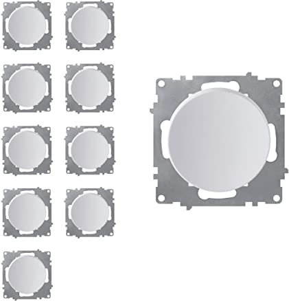 OneKeyElectro Set: 10x Ein-Aus-Lichtschalter Set, Lichtschalter Unterputz, matt-Antifingerprint, Schutzart IP20, 230V/16A, ohne Rahmen - weiß