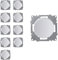 OneKeyElectro Set: 10x Ein-Aus-Lichtschalter Set, Lichtschalter Unterputz, matt-Antifingerprint, Schutzart IP20, 230V/16A, ohne Rahmen - weiß
