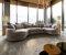 DELIFE Megasofa Estrea Webstoff Taupe 410x155 cm Rundsofa