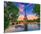 PICANOVA – Leinwandbild 120x80cm Eiffelturm Paris – Leinwanddruck – Wandbild Kunstdruck Auf 2cm Holz-Keilrahmen Für Schlaf- Und Wohnzimmer Wanddekoration – Bild auf Leinwand