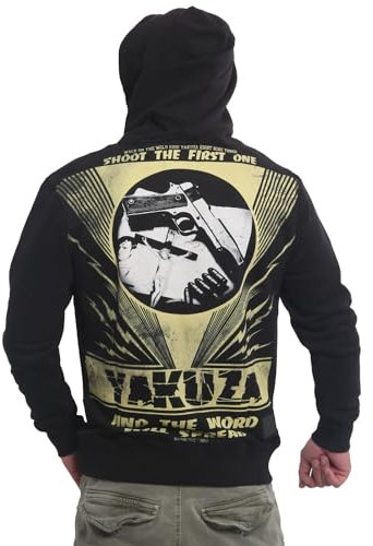 Yakuza Herren Spread Kapuzenpullover, Schwarz, S