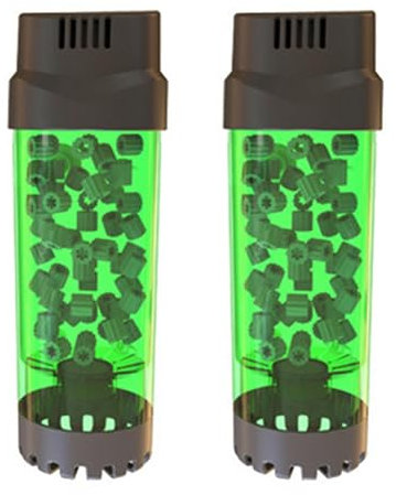 Daconovo 2X Acquario Serbatoio di Pesce Filtro Un Letto Mobile Fluido Filtro Un Media con Filtro Ad Aria E Spugna LH-300