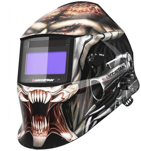 ARCCAPTAIN Schweißhelm Schweißmaske Automatischer Verdunkelung für TIG MIG ARC, 1/1/1/1 Top Optische Klarheit, Ultra-Leicht Schweißhelm Automatische Abdunkelung