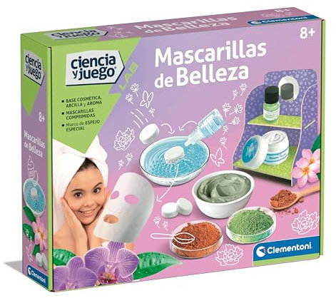 Clementoni Masque de beauté 55536 Jouet Scientifique pour fabriquer des Masques de beauté de différents Types et Apprendre Les Secrets de la cosmétique, 8 Ans +
