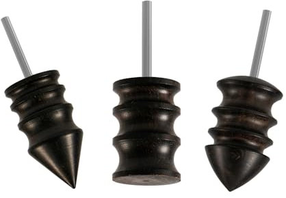 3pcs Leather Burnisher Bits for Rotary Tool, 3 Styles Leather Slicker Burnishing Pointed Tip, Leather Burnisher Polished Head Burnishing Machine Accessories for Leather Craft Edges