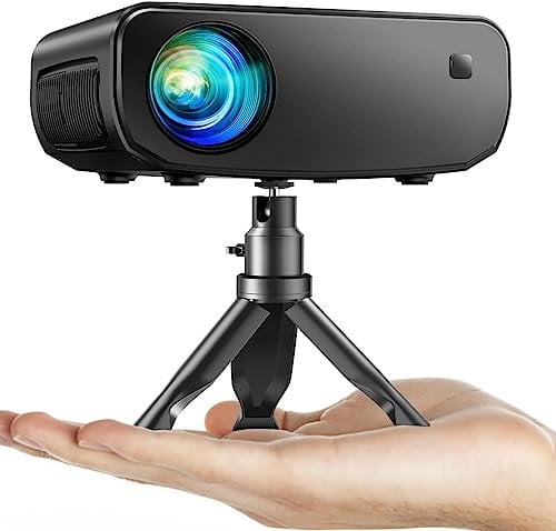 Projecteur, ELEPHAS 2024 WiFi Mini Projecteur Full HD 1080P, 15000 Lux Projecteur Portable Compatible avec iOS/Android/Smartphone/Tablet/PC/TV Stick/USB (Trépied Inclus)