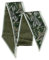 GIMIRO Satin Seidenschal 148 x 13,5 cm Krawatte Double Layer Bund für Blazer, Mantel, Kleid (44# Olive Green Leaf)