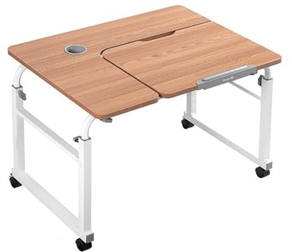 Overbed Table Overbed Table Wheels Table Over Bed For Home Use Swivel,Over The Bed Table With Wheels,Adjustable Height Table,Bed Table,Chair Cart,Laptop Desk For Bed,Recliner Table,Perfect For Familie