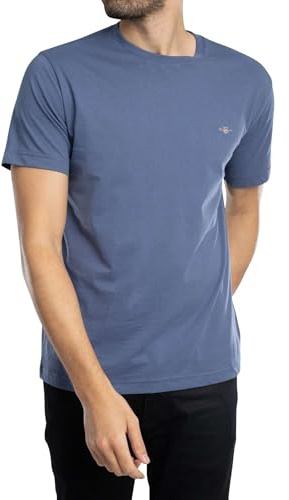 GANT Men's Reg Shield SS T-Shirt, Dusty Navy, XL