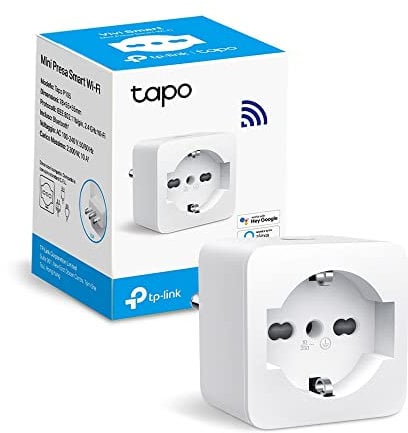 TP-Link Tapo - Enchufe inteligente italiano, enchufe WiFi inteligente, control por voz, compatible con Alexa y Google Home, control remoto mediante aplicación tapo, tiempo de preselección, Tapo P105A