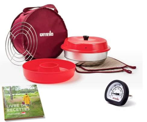 OMNIA Pack Four +Sac + 2 Maniques + Grille + Moule en Silicone + thermomètre Multifonctions + Livre de Recettes