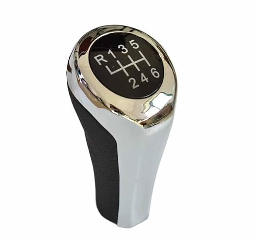 LJWAN Auto Schaltknauf für BMW Z4 E85 E86, Schaltknaufkopf Automatik Schalthebel Abdeckung Austauschbarer Auto schaltknüppel Schaltkopf,B/6 Speed