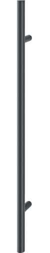HOPPE Stangengriff E5011-1000/700, Edelstahl schwarz matt, Ausführung: gerade, Stossgriff für Haustür