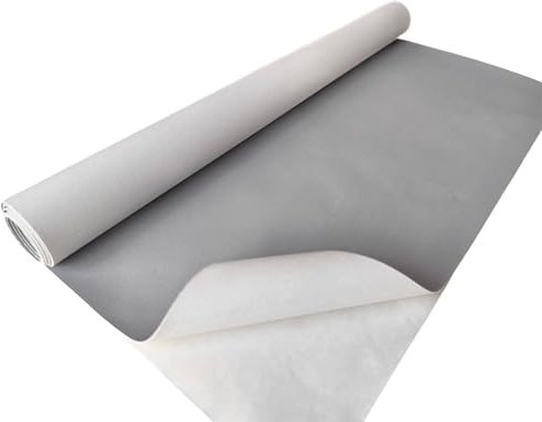 TAPHICEROS Leder Reparatur Set | Hellgrau, 250cm x 140cm | Meterware Kunstleder Selbstklebend Lederreparatur Lederflicken Set Hochwertiges Lederflickenset für Autositz Sofa Möbel Bürostuhl