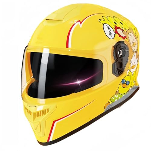 Casco De Motocicleta para Niños De 2 A 14 Años, Aprobado por El Dot, De Cara Abierta, Eléctrico, para Niños Y Niñas, para Karts, Motos De Cross, Scooters Eléctricos De Calle C,54-61cm