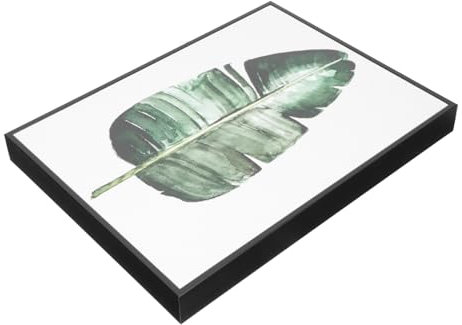 Alipis Tableau Mural Feuille Verte Décoration Murale Moderne Peinture Murale en Toile Art Minimaliste pour Salon Design Scandinave pour Chambre et Couloir 1 Pièce