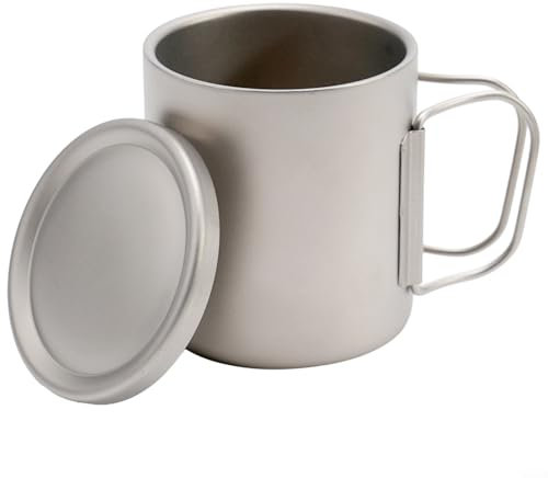 Doppelwandiger Isolierbecher mit Deckel, perfekt für Camping und Wanderausflüge (ohne Griffe, 300 ml)
