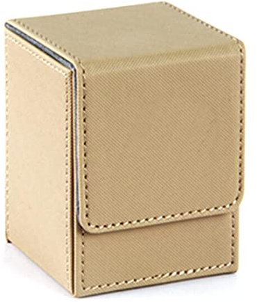 Fuhjythy Karten Etui Deck Box Karten mit HüLlen Deck Spiel Box für Yugioh Binder: 100+, Sand Farbe