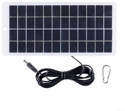 Kit de mini panneau solaire 5 W 12 V, chargeur de batterie avec connecteur CC de 3 mètres, pour bricolage, maison, jardin, projets scientifiques