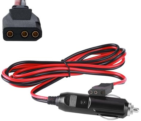 CB - Caricabatterie da auto CB PIN a 3 pin, presa cavo da 12 V, presa accendisigari resistente, calibro 16, con presa a 3 pin, per radio CB Ham Cobra Uniden Galaxy Midland President MC Kinley Walker