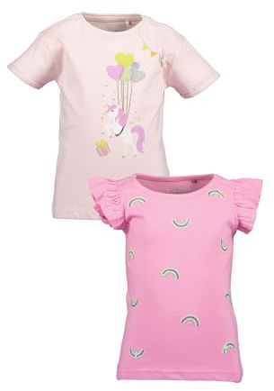 Blue Seven 2er Pack Mädchen T-Shirts mit Einhörnern 134